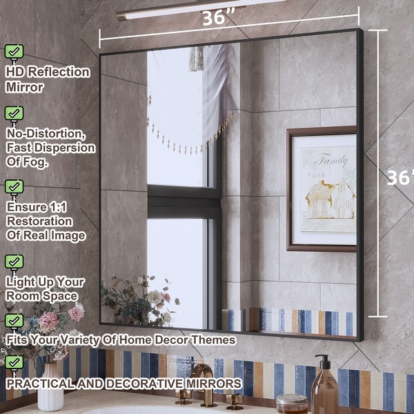 QuivaraView Wall Mounted Aluminum Frame Bathroom Vanity