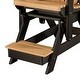 preview thumbnail 7 of 6, OS Home and Office Model Double Balcony Height Glider with Center Table in Cedar and Black