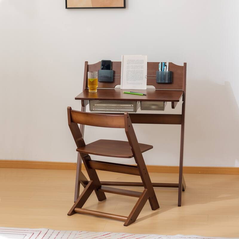 Kids Desk and Chair Set, Computer Desk Small Office Writing Desk