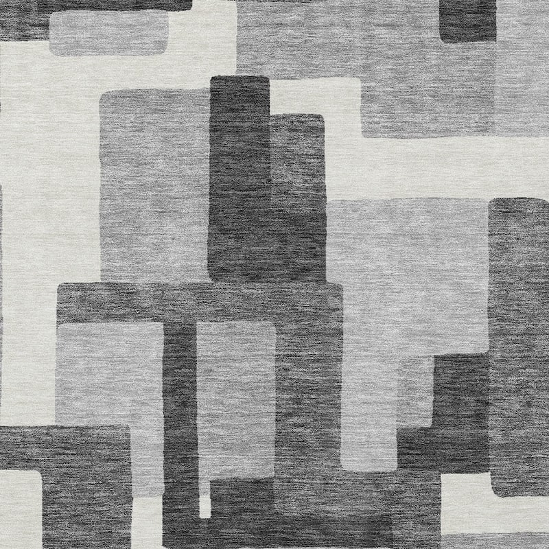 HomeRoots Abstract Transitional Rectangle Outdoor Rug