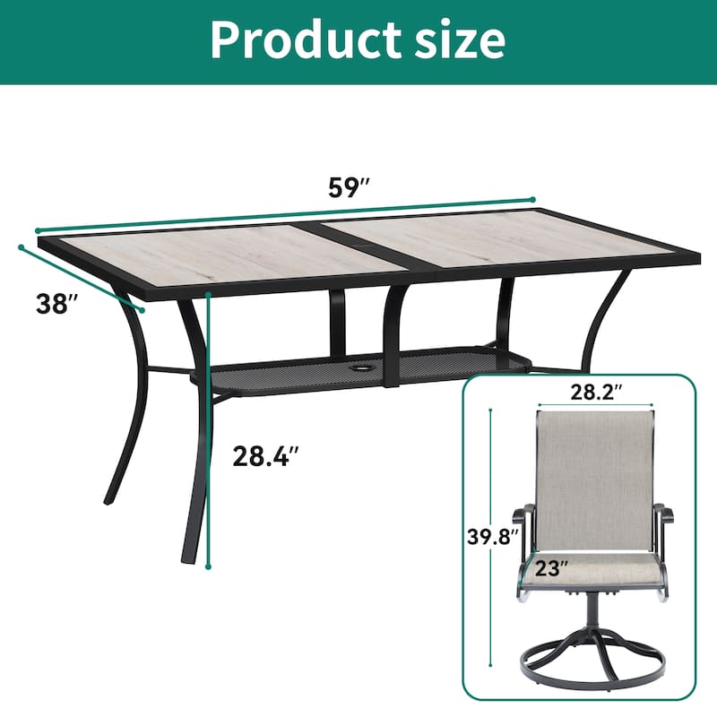 Metal Outdoor Dining Table