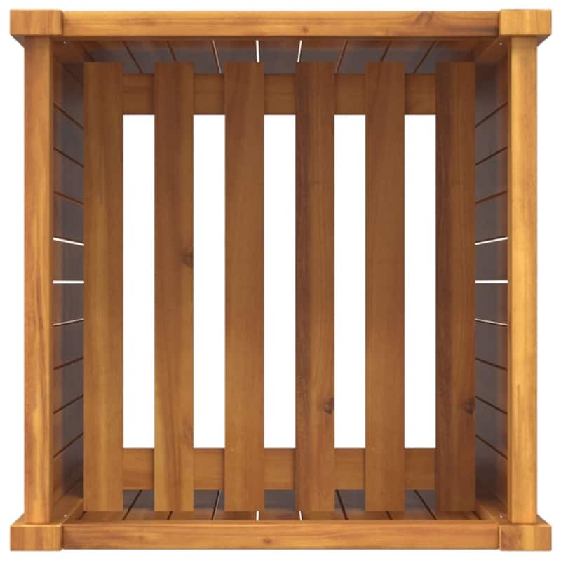 vidaXL Garden Planter Natural Wood Solid Acacia wood 39.4 in height - 16.5 x 16.5 x 39.4 in