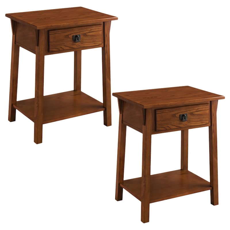 Leick Home 214411 Mission End Table with Drawer