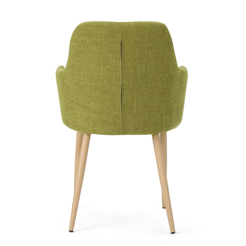 Upholstered Dining Chairs Set of 2, Modern Kitchen Chairs with Backrest, Fabric Dining Room Side Chairs with Metal Legs