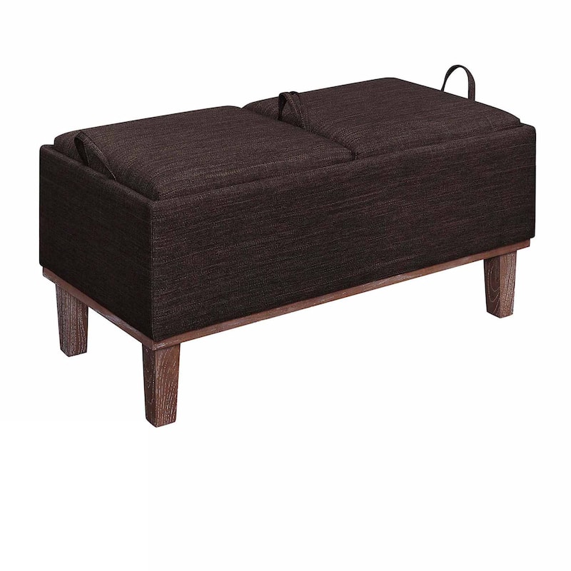 Convenience Concepts Designs4Comfort Brentwood Storage Ottoman with Reversible Trays