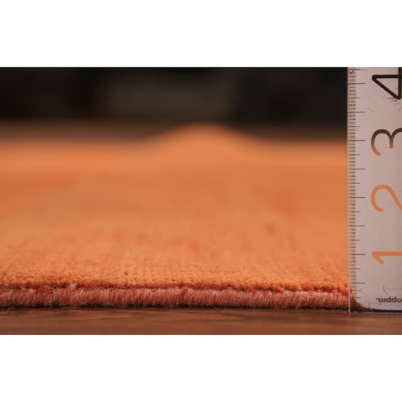 Orange Gabbeh Modern Oriental Rug Handmade Wool Carpet - 4'9" x 6'5"
