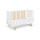 preview thumbnail 5 of 4, Modern Design White/Natural 3-in-1 Convertible Adjustable Crib