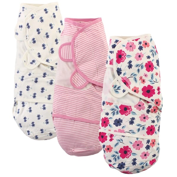 slide 1 of 1, Touched by Nature Baby Girl Organic Cotton Swaddle Wraps, Garden Floral, 0-3 Months - Garden Floral - 0-3 Months 0-3 Months - Garden Floral