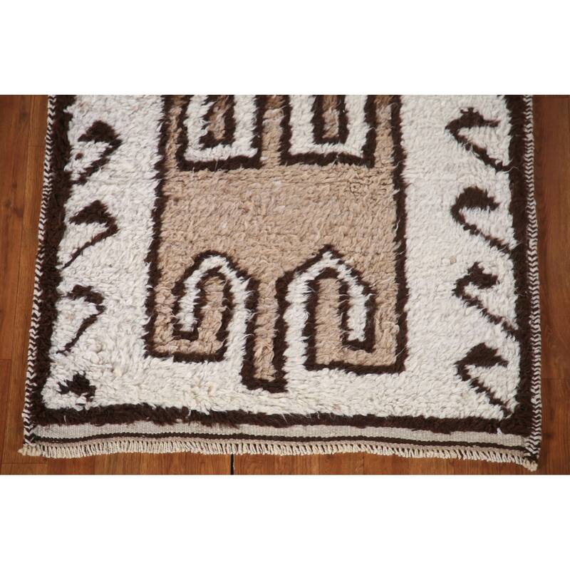 Tribal Anatolian Runner Rug Hand-knotted Wool Carpet - 3'2"x 11'6"