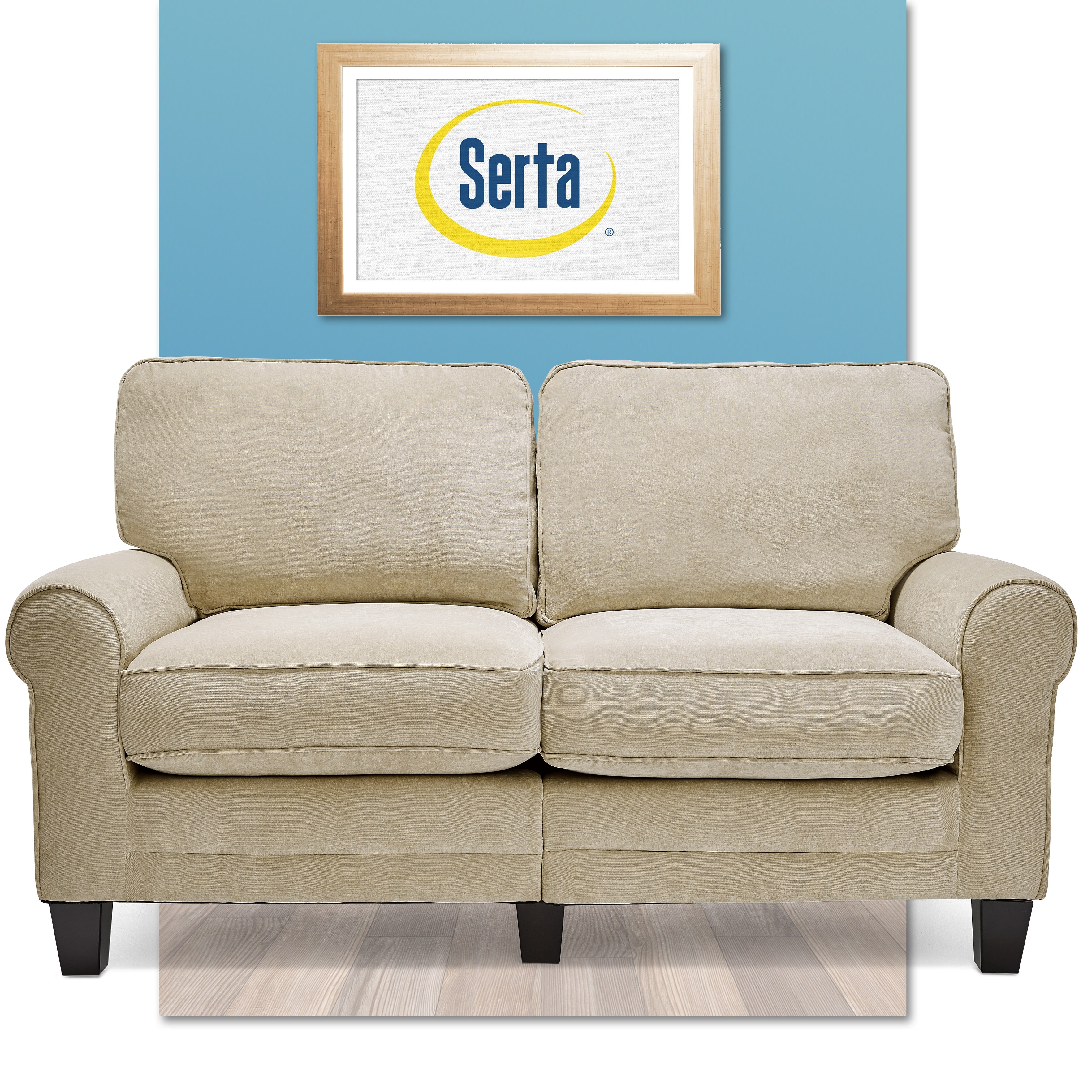 Shop Serta Rta Copenhagen Collection 61 Loveseat In Newport Tan On Sale Overstock 9088999