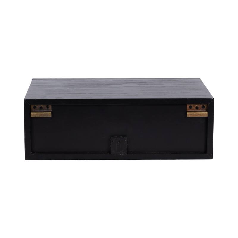 Kate and Laurel Ori Floating Side Table Rattan