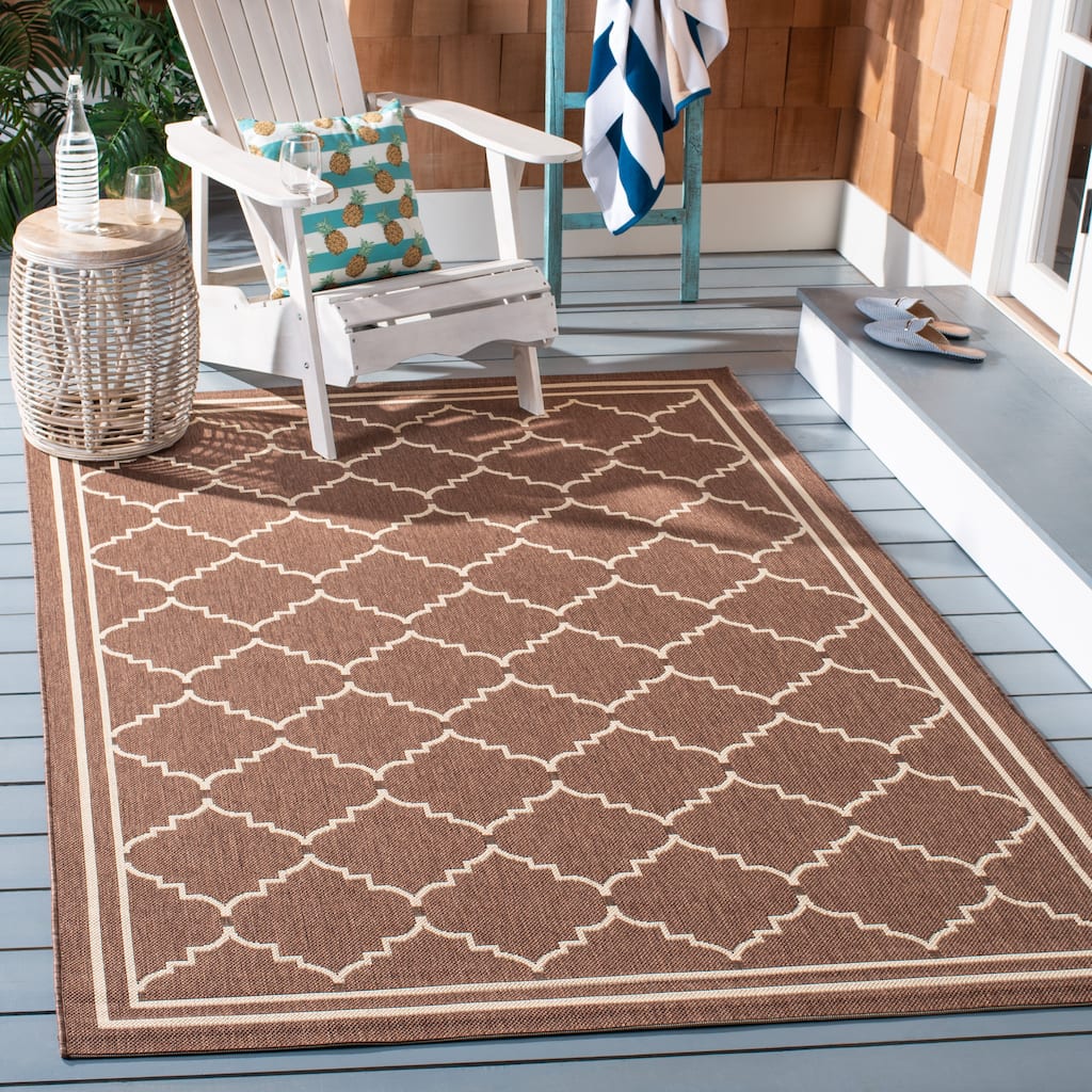 SAFAVIEH Courtyard Willy Indoor /Outdoor Waterproof Patio Backyard Rug