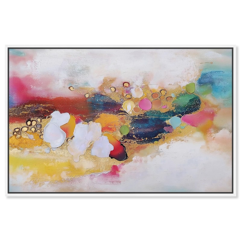 Vibrant Dabs I Canvas by Art Remedy - 30" x 20" - White
