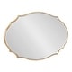 preview thumbnail 50 of 70, Kate and Laurel Leanna Scalloped Oval Wall Mirror 18x24 - Gold