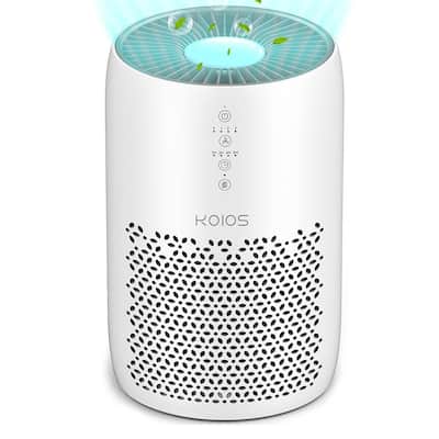 Round Style Air Purifier for Home Large Room 861 sq ft,White
