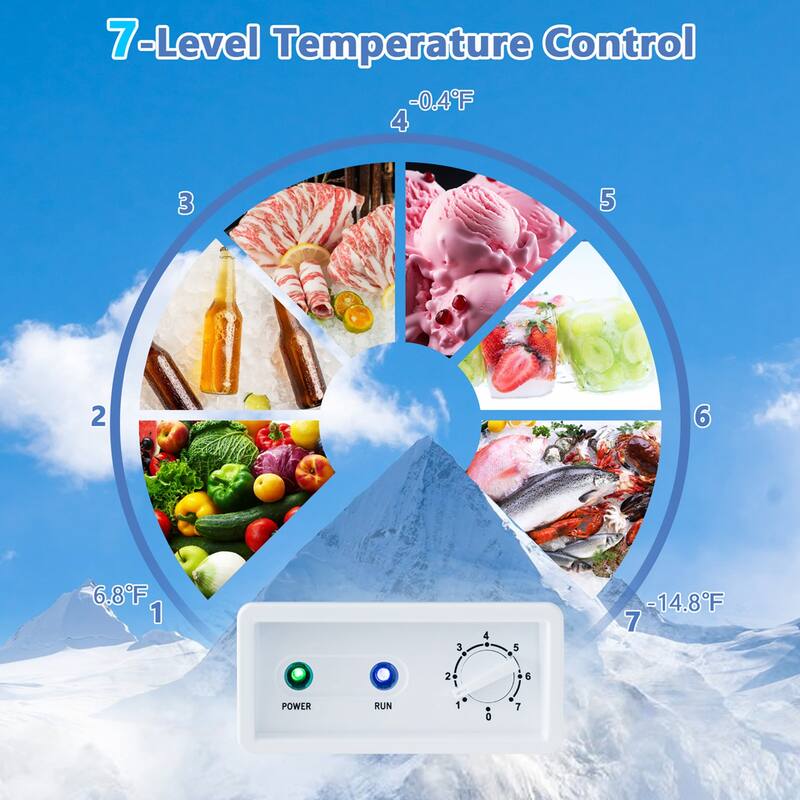 Costway 10 Cu. Ft. Chest Compact Freezer with 7-Level Temperature, - See Details