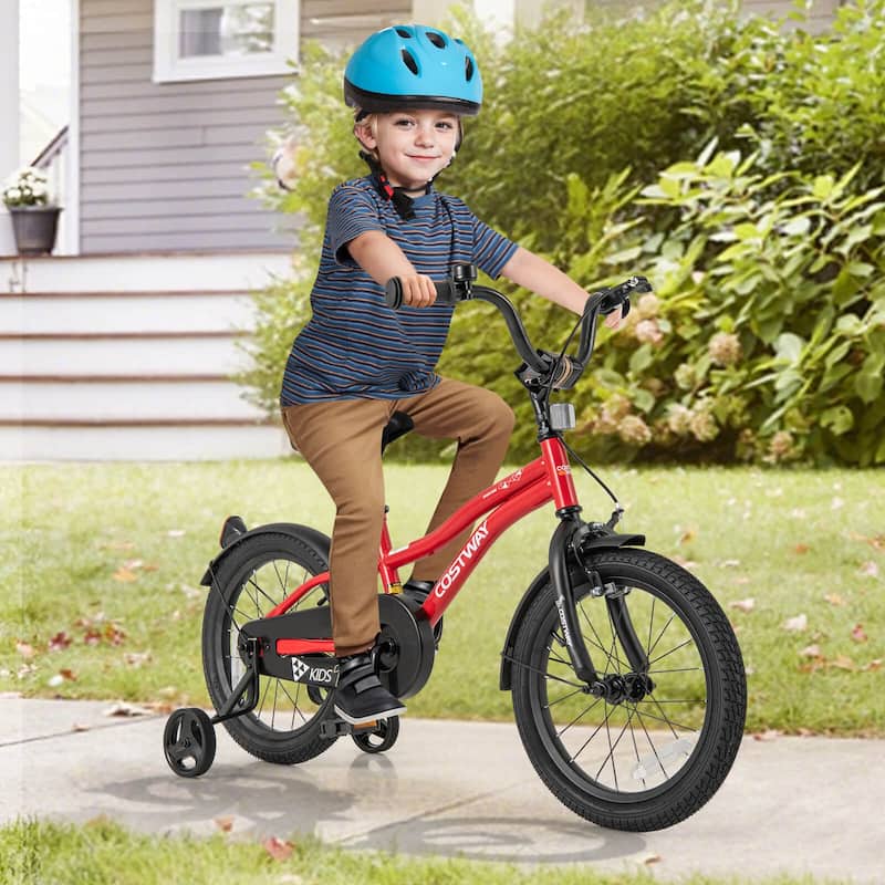 Costway 12"/14"/16"/18" Kids Bike for 3-4 Years Old Boys & Girls with