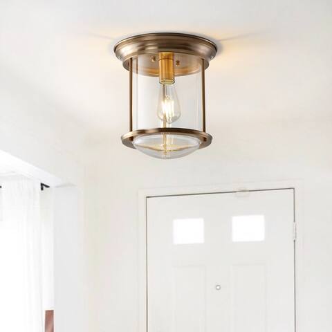Orbe 10.25" Metal/Glass LED Flush Mount, by JONATHAN Y