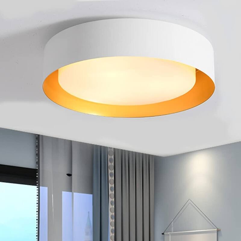 Modern Minimalist Round Drum Flush Mount Ceiling Lights