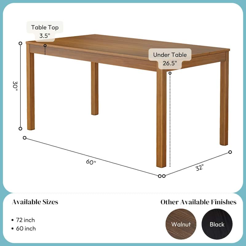 Rectangular 60" Dining Table