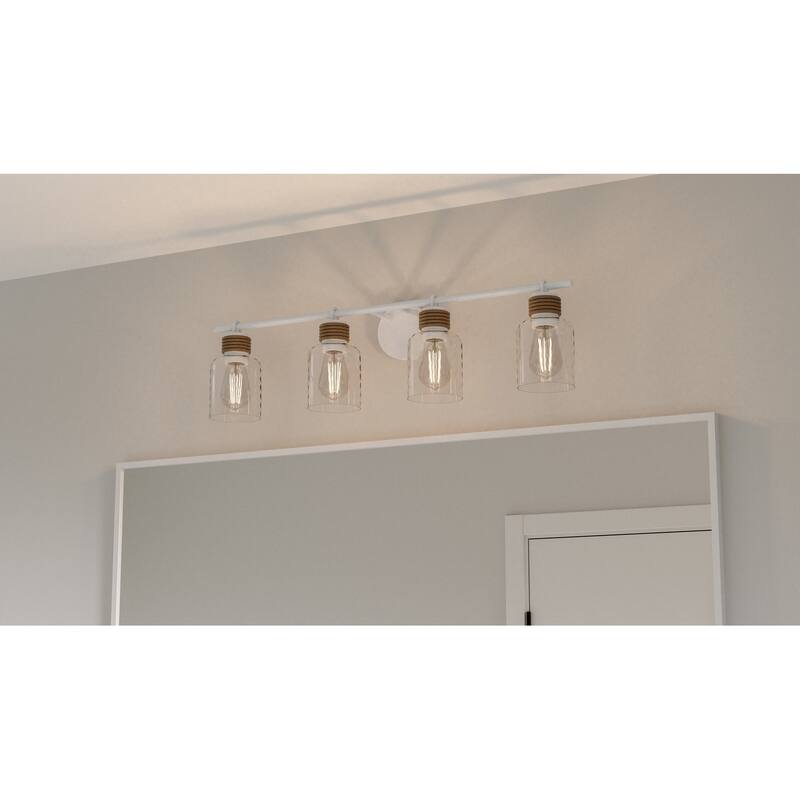 Baltic 4-Light Matte White Bath Light