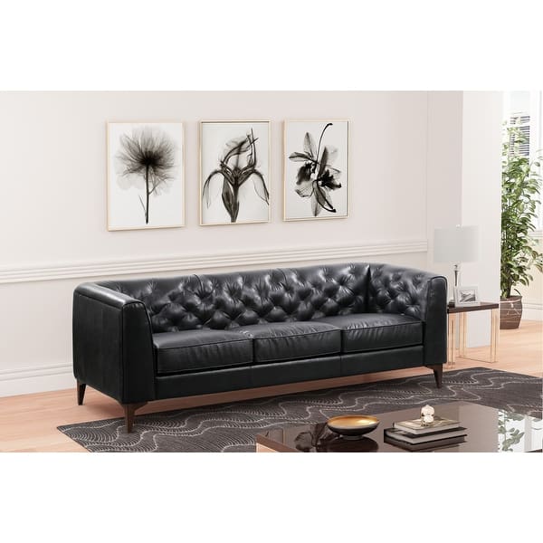 Poly and Bark Essex Sofa Genuine Italian Leather On Sale Bed Bath & Beyond 27568197