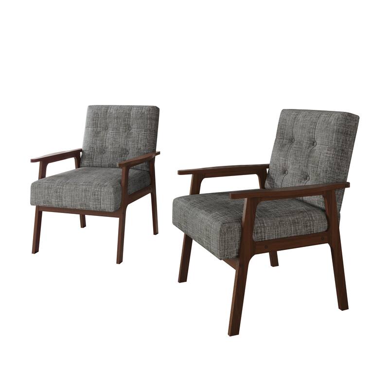 CraftPorch Modern 2- Pieces Accent Chairs - Light Grey