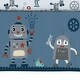 preview thumbnail 6 of 8, Bedtime Originals Robbie Robot Blue Nursery 5-Piece Baby Crib Bedding Set
