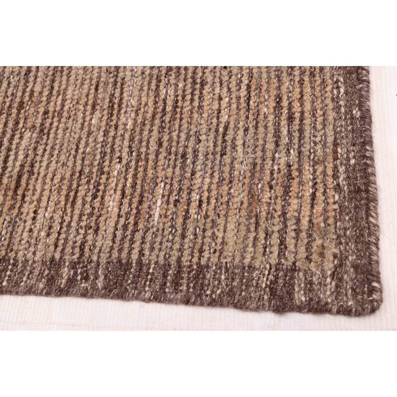 ECARPETGALLERY Hand-knotted Looma Brown Wool Rug - 8'9 x 11'3