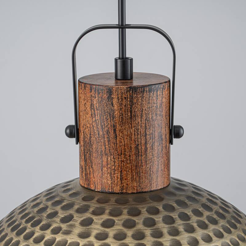 Starsky Modern 11.81in./15.75in.Dome Pendant Light with Hammered Shade