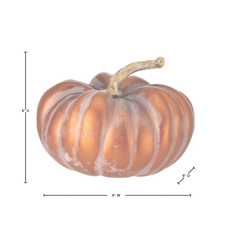 9" Autumn Pumpkin - strofoam:90% plastic:10%