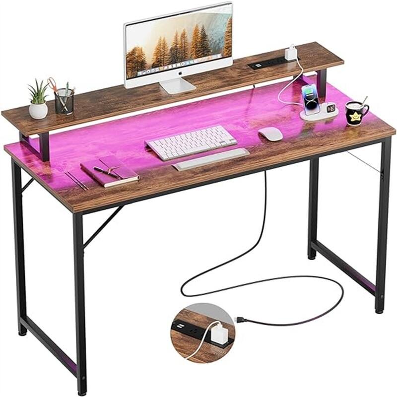 Computer Desk with Power Outlets