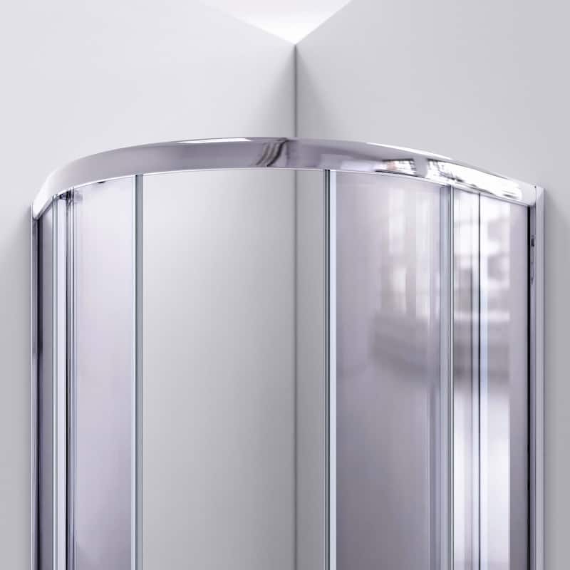 DreamLine Prime 33 in. x 33 in. x 76 3/4 in. H Shower Enclosure, Shower Base and Acrylic Backwall Kit