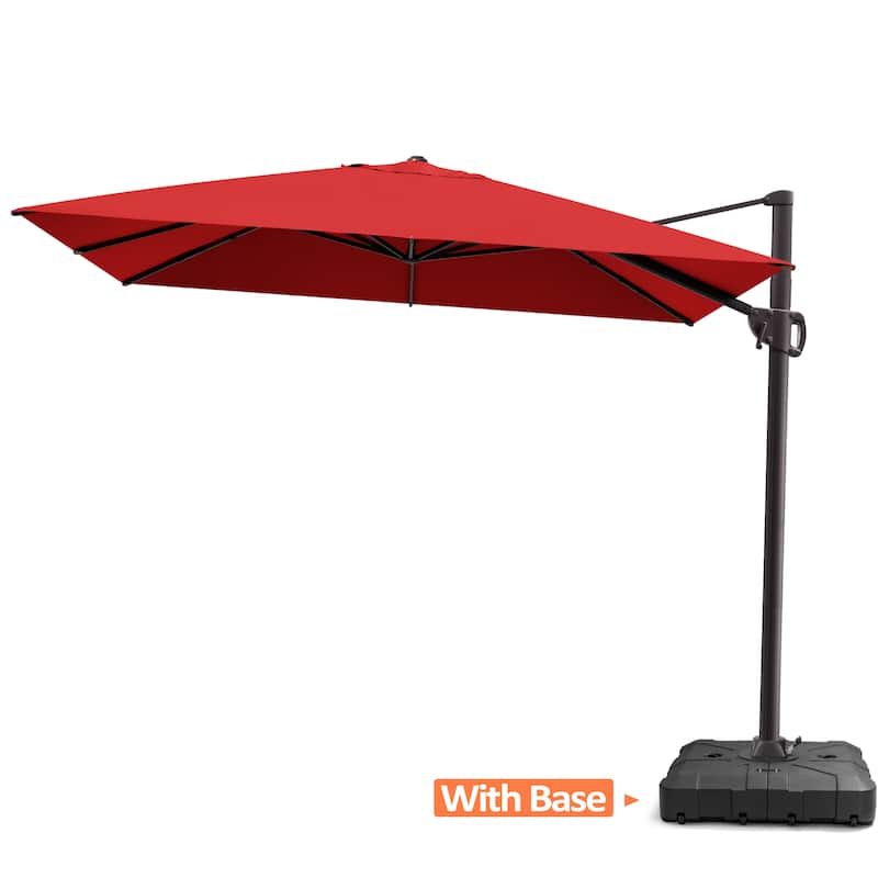 Pellebant 9 FT x 11 FT Outdoor Cantilever-Offset Umbrella with Base Stand