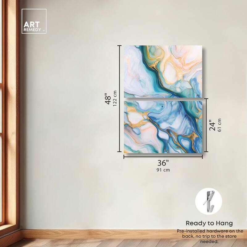 Visions Pastel I Canvas Set of 2 by Art Remedy, Gallery Wrapped