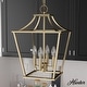 preview thumbnail 1 of 23, Hunter 12" Laurel Ridge 4-Light Lantern Pendant - Kitchen Island, Dining room, Entry - Modern Farmhouse, Industrial, Candle Alturas  Gold