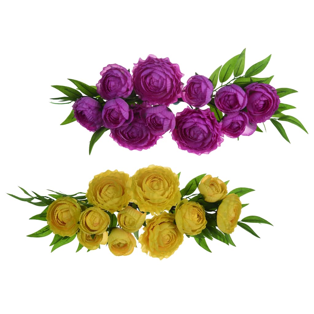 Transpac Flower Swag Set of 2 Spring Home Decorations