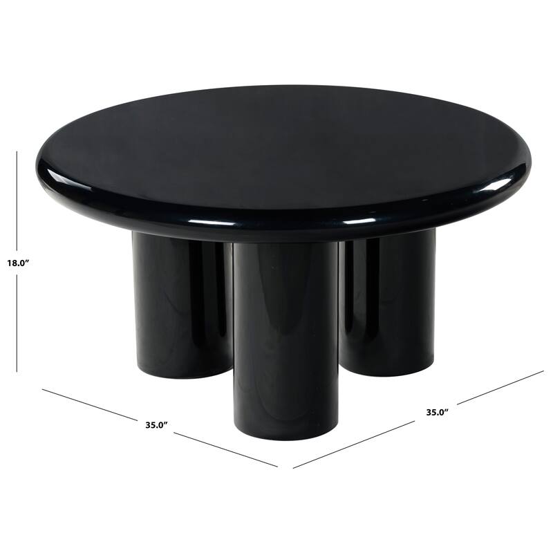 SAFAVIEH Couture Lollita Round Concrete Coffee Table - 35"W x 35"D x 18"H