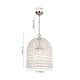 preview thumbnail 48 of 53, Vintage Glam Crystal Bird Cage Lantern Chandelier - Distressed Brass