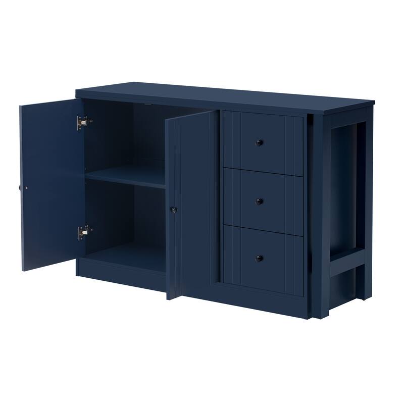 Newly 89.7" Extendable Storage Buffet Cabinet with 3 Drawers