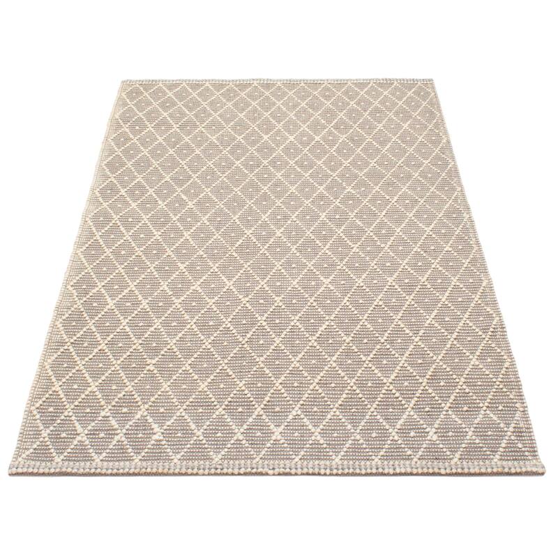 ECARPETGALLERY Braid weave Sienna Taupe Wool Rug - 5'1 x 8'2