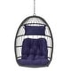 preview thumbnail 19 of 21, Outdoor Garden Rattan Egg Swing Chair Hanging Chair