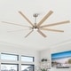 preview thumbnail 59 of 83, YUHAO 84 In. Indoor/Outdoor Modern Industrial Large Windmill Aluminum Blade Ceiling Fans With Lights, Quiet DC Motor and Remote