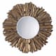 Uttermost Hemani 43" Rustic Primitive Organic Sunburst Wall Mirror - Antique Gold Leaf
