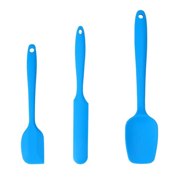 slide 1 of 7, 3pcs Silicone Heat Resistant Non-scratch Non Stick Spatula Set - 3 Pcs