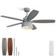 preview thumbnail 13 of 11, 52-Inch Premium Cement Gray Ceiling Fan With Light,E26 Bulb Included,Remote Control,DC Motor,5 Plywood Blades