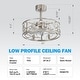 preview thumbnail 14 of 79, 20"/28" Modern 3/5/7-Blade Caged Crystal Ceiling Fan with Light Kit and Remote