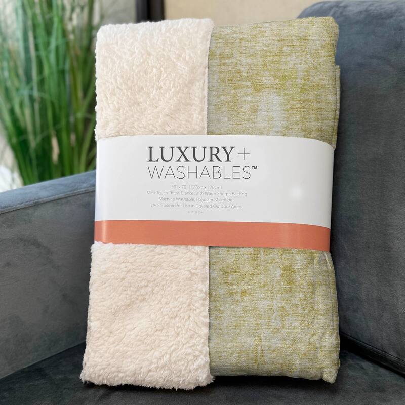 Premium Machine Washable Modern Abstract Sherpa Throw Blanket