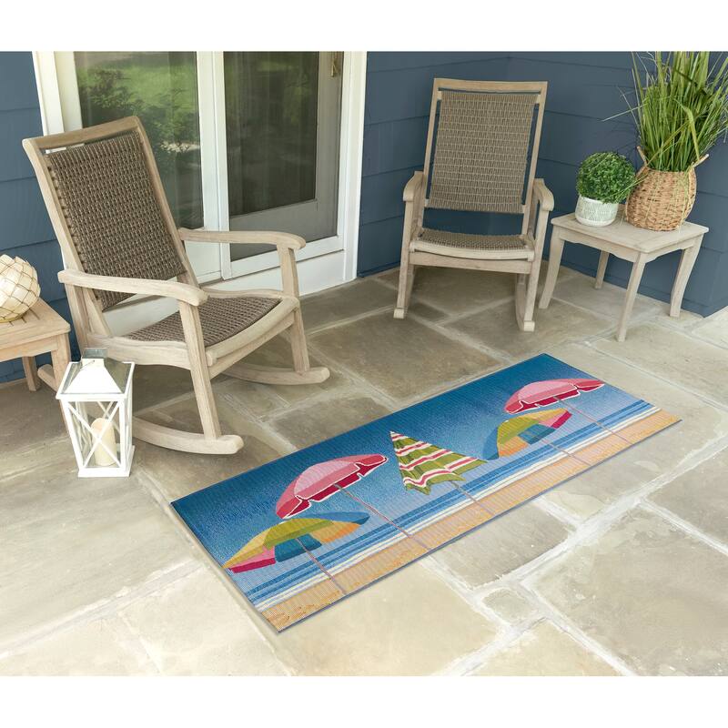 Liora Manne Esencia Beach Umbrella Indoor/Outdoor Mat
