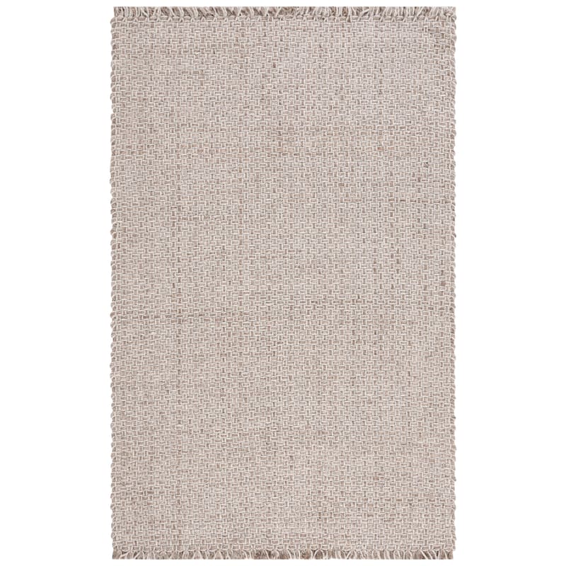 SAFAVIEH Handmade Natural Fiber Arleth Farmhouse Fringe Jute Rug - 8' x 10' - Natural/Grey